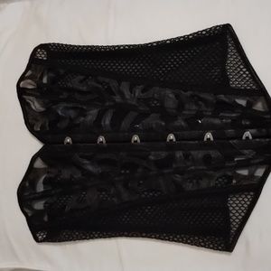 Victoria's secret lace up fishnet corset